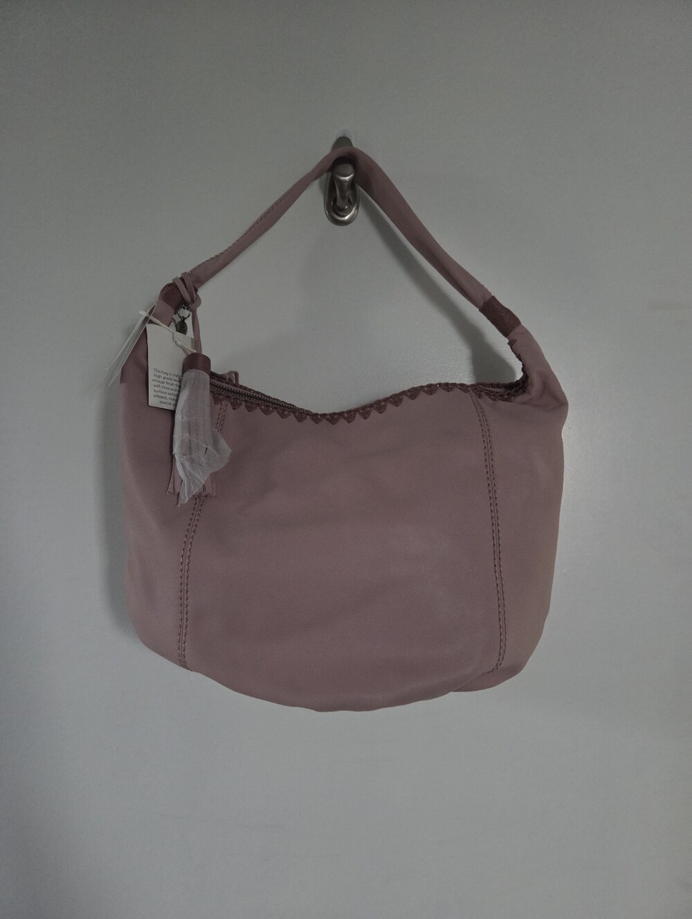 The Sak Fernwood Leather Hobo Shoulder Bag In Pink New